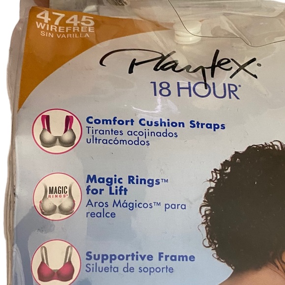 Playtex 18 Hour Ultimate Lifts & Support Bra Natural Lift Panels Size 46DDD - Picture 5 of 6